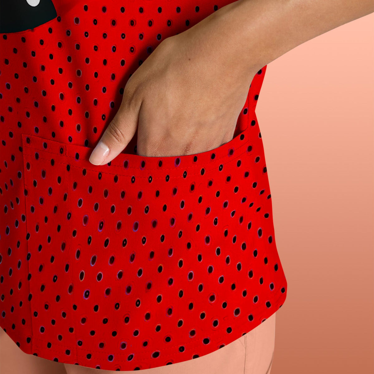 Little Ladybug Polka Dot Nurse Scrub Top