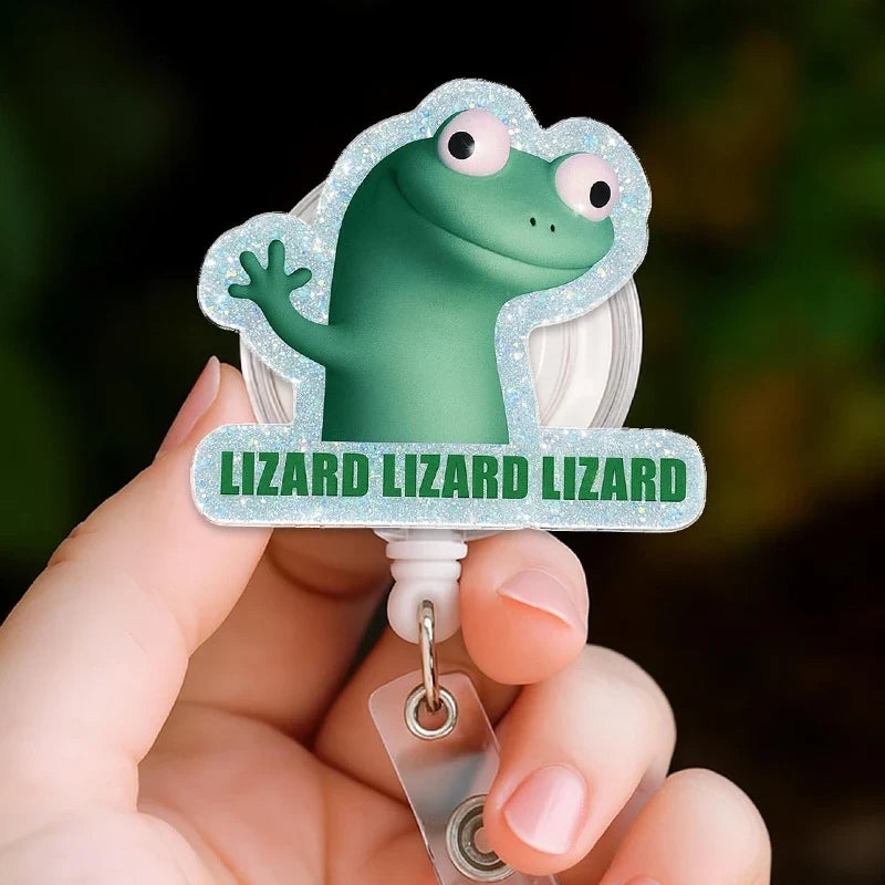 Lizard Lizard Lizard Nurse Badge Reel