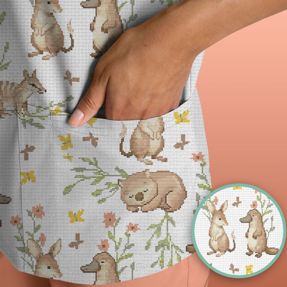 Australian Baby NICU Nurse Scrub Top, Pediatric Nursing Uniform, Comfortable Scrubs For Nurses