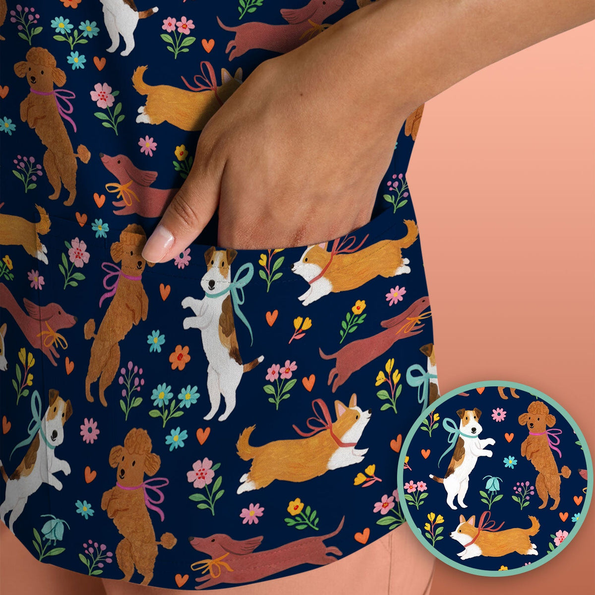 Dog Nurse Scrub Top