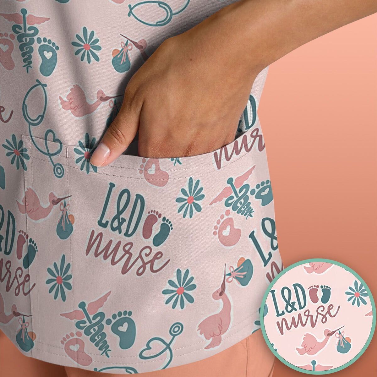 Labor and Delivery Nurse Scrub Top