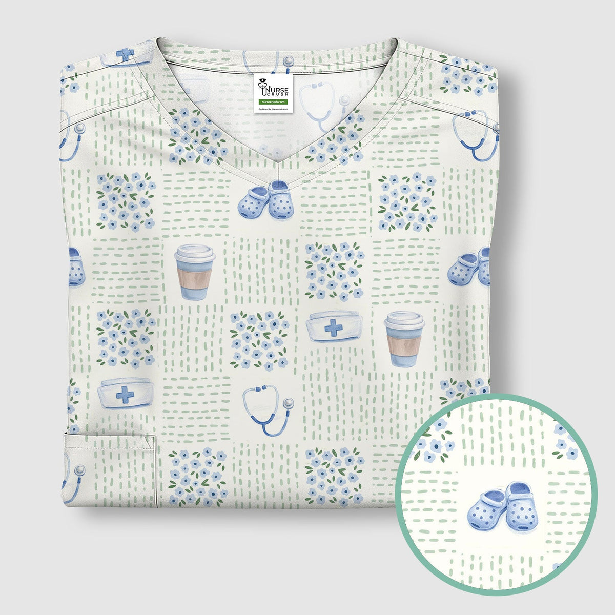 Medical Essentials Nurse Scrub Top