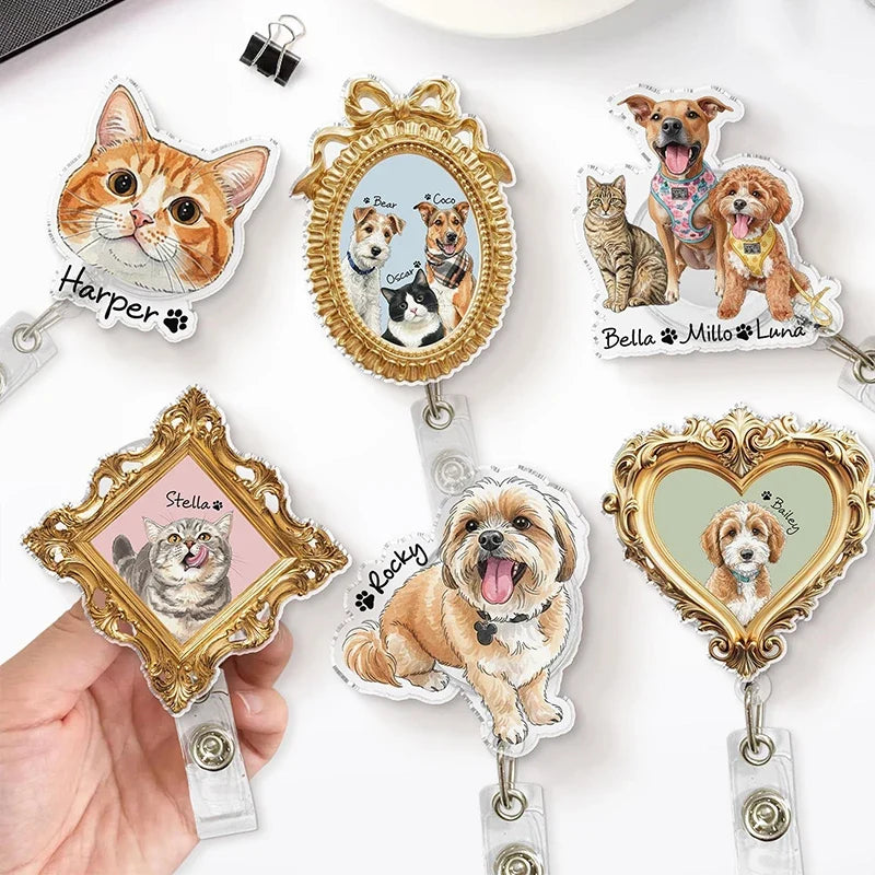 Personalized Pet Portrait Badge Reel
