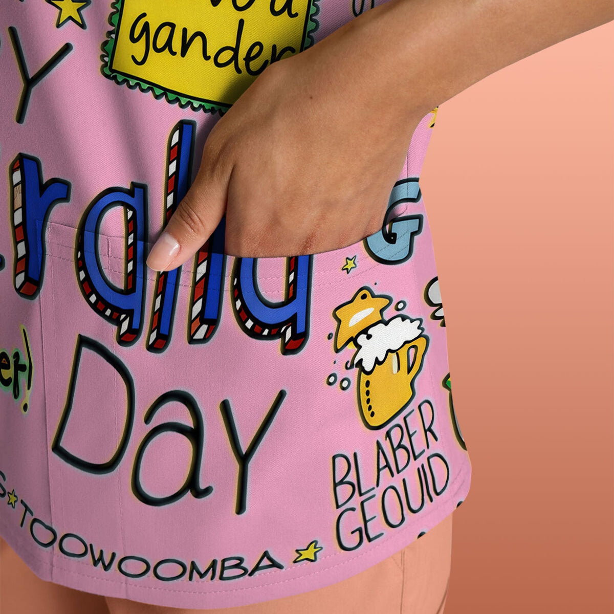 Koala Australia Nurse Scrub Top