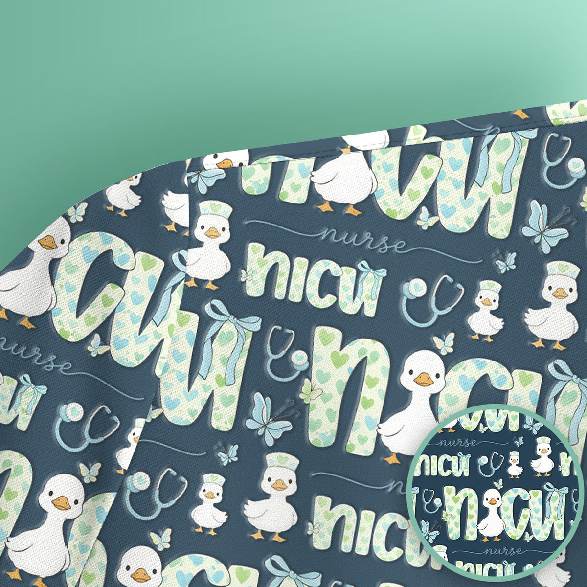 NICU Nurse Duck Scrub Top