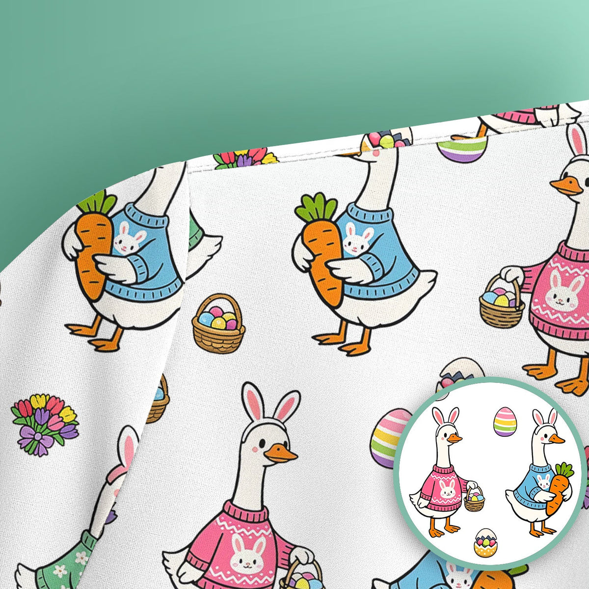Easter Goose Nurse Scrub Top