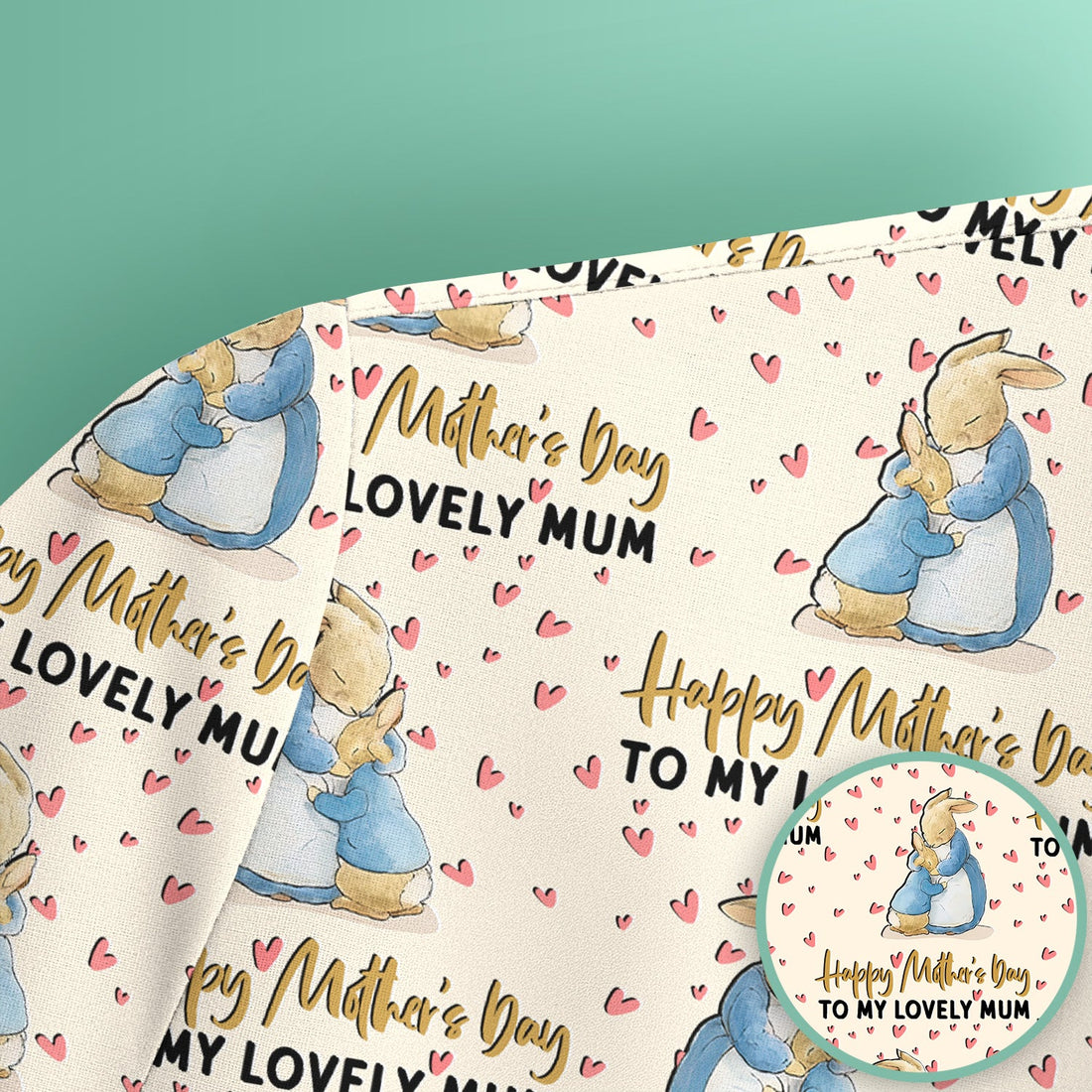 Mothers Day Bunny Love Nurse Scrub Top