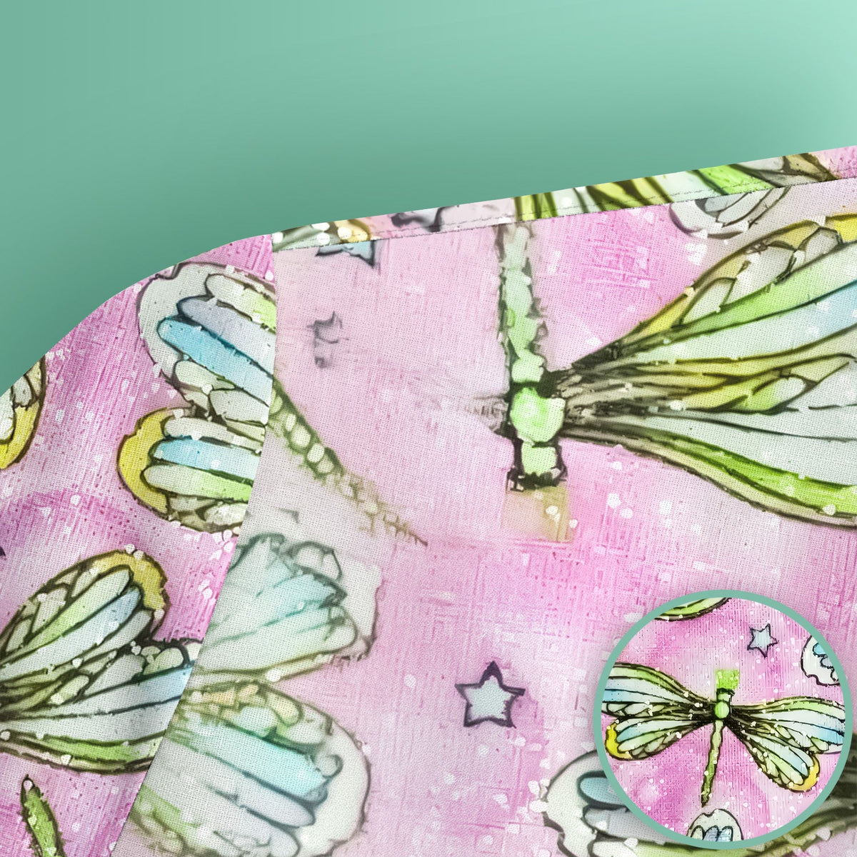 Dragonfly Pink Starry Nurse Scrub Top