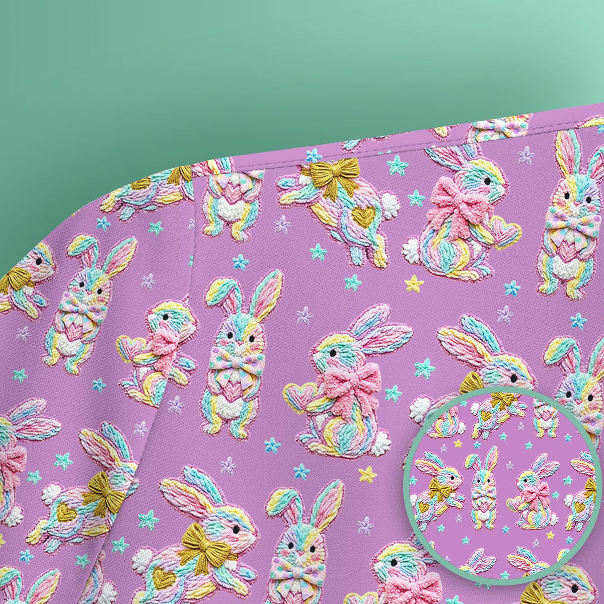 Cartoon Bunny Nurse Scrub Top - Easter Gift