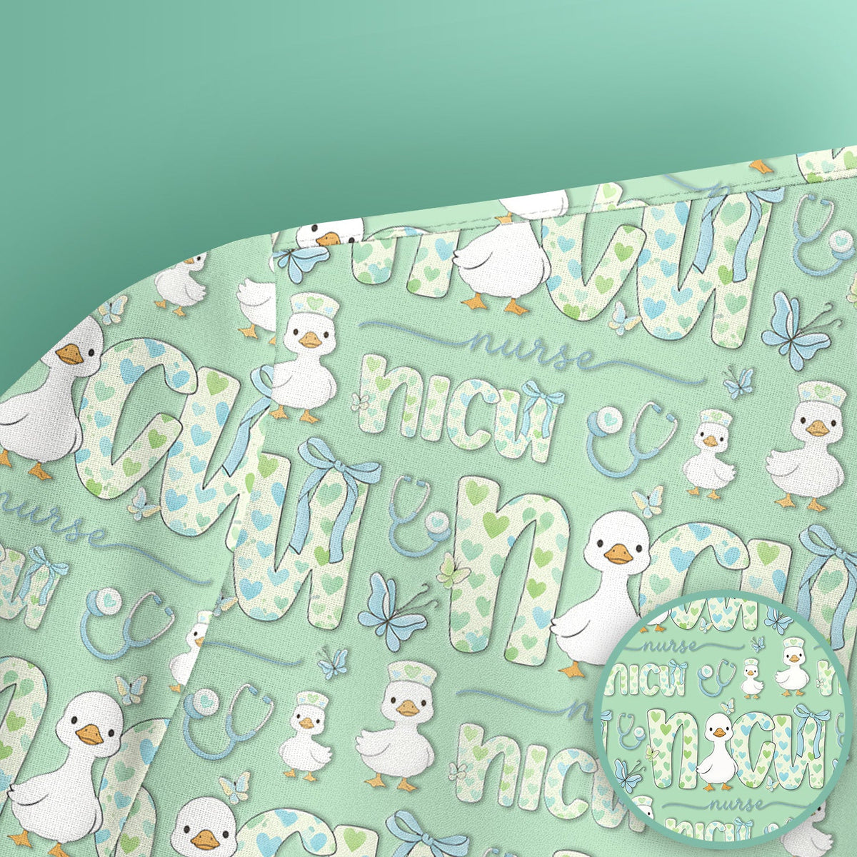 NICU Nurse Duck Scrub Top