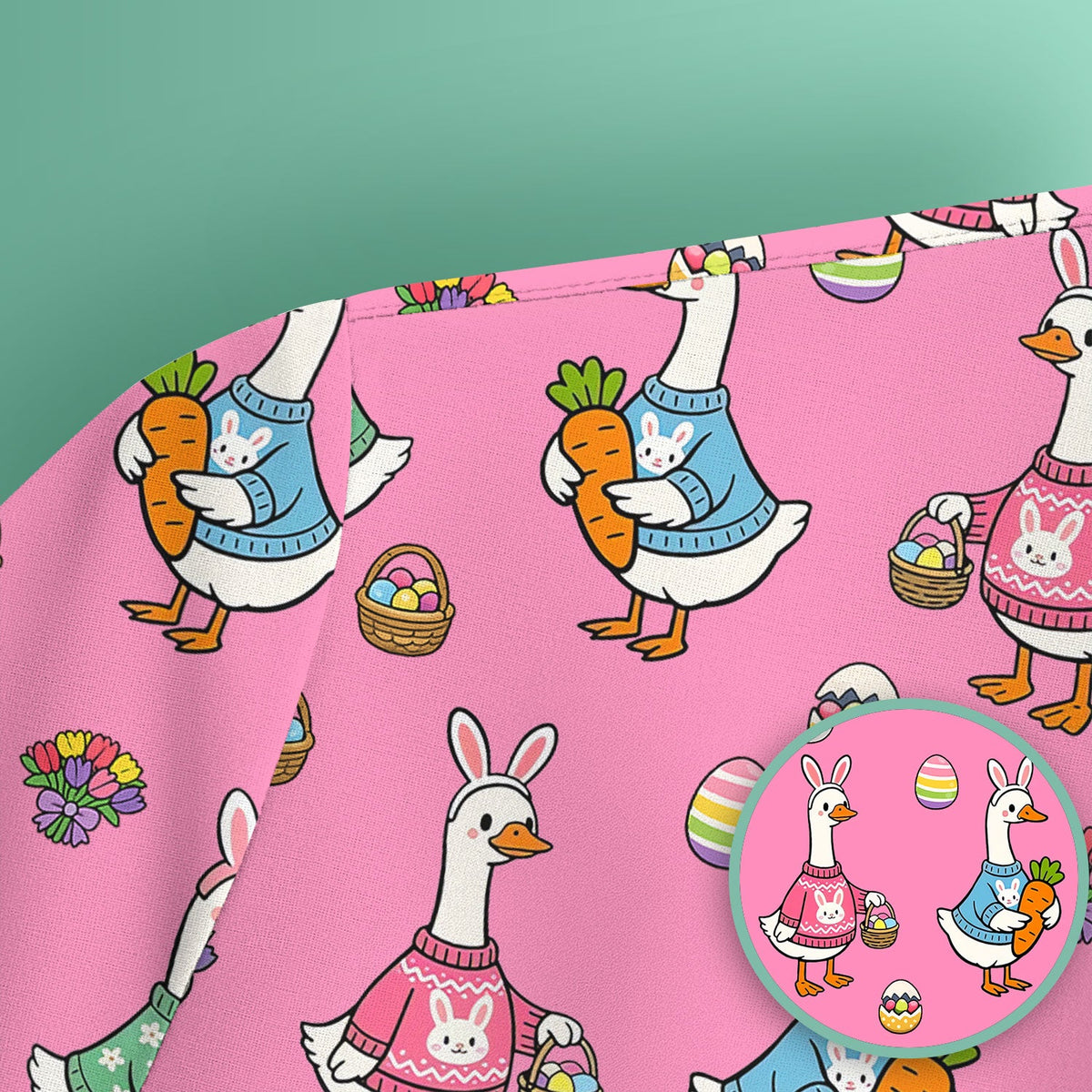 Easter Goose Nurse Scrub Top