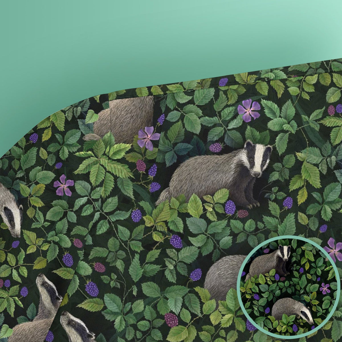 Woodland Badger Forest Nurse Scrub Top