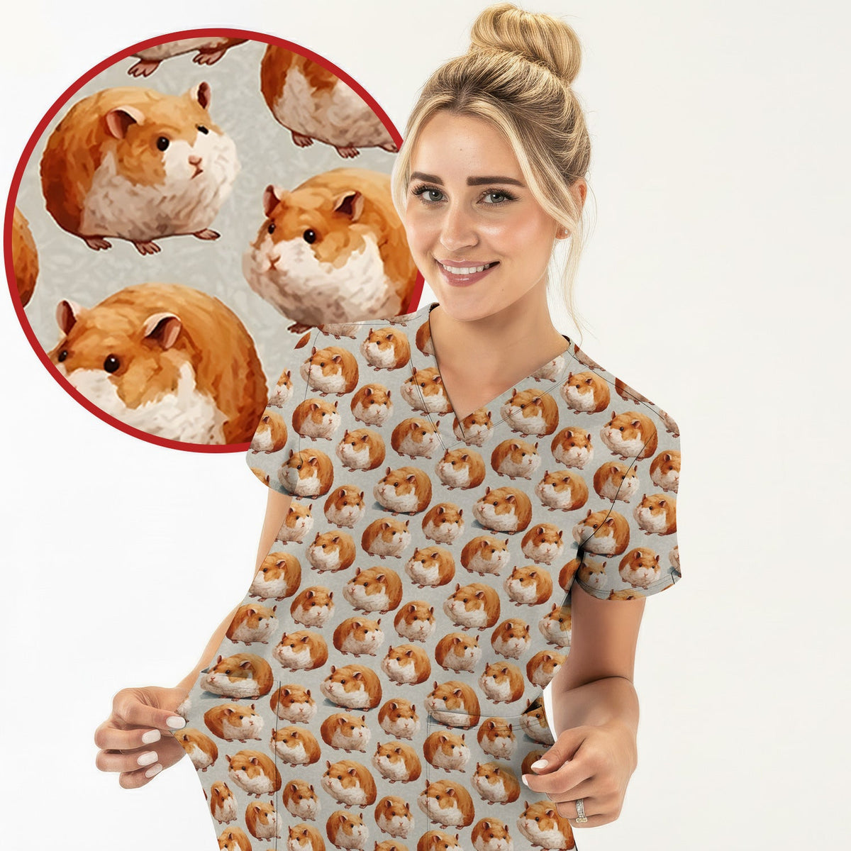Hamster Nurse Scrub Top