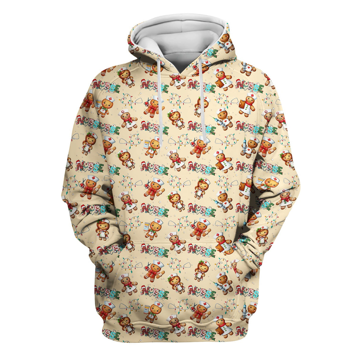 Gingerbread Cookie Nurse Scrub Top - Christmas Gift
