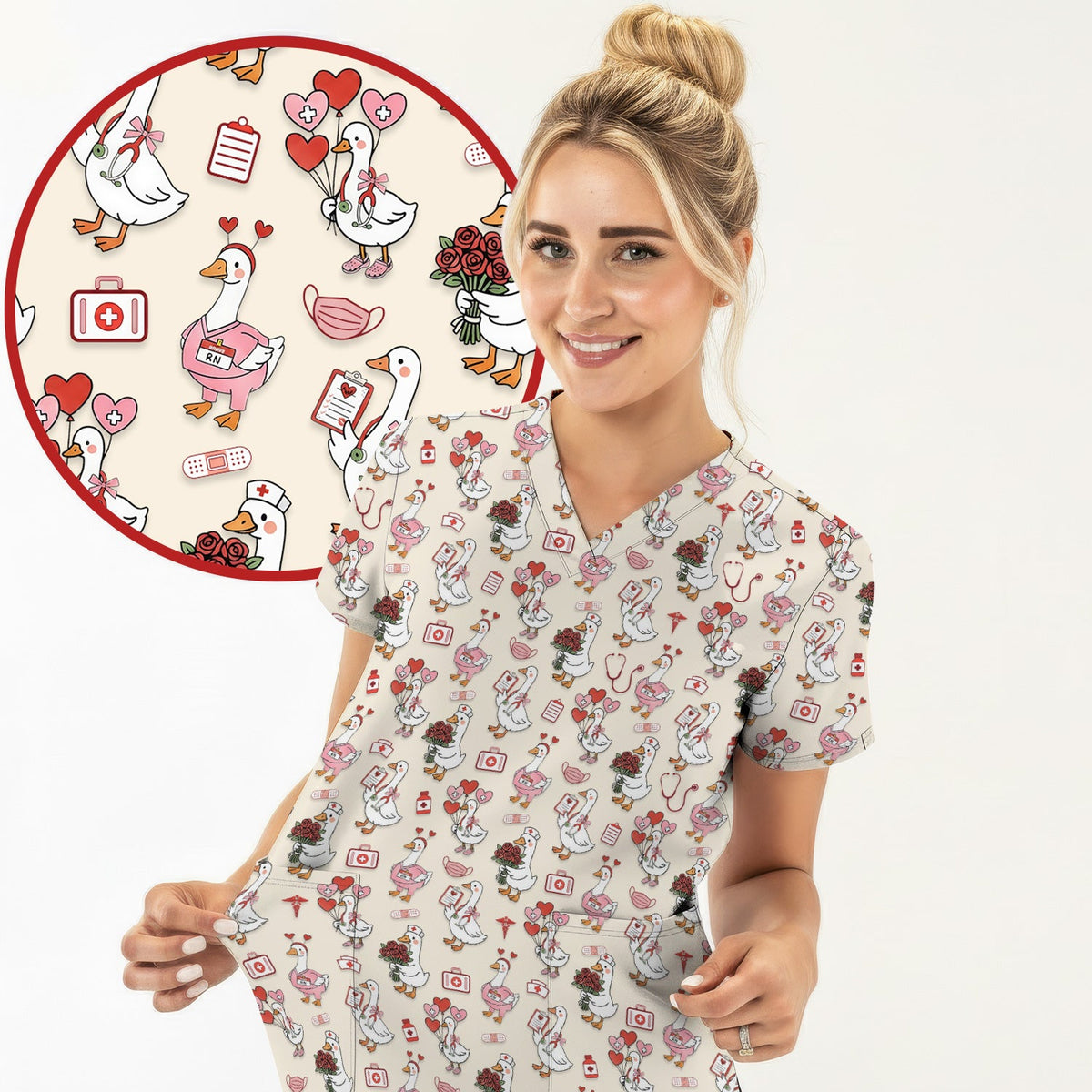 Goose Medical Nurse Scrub Top