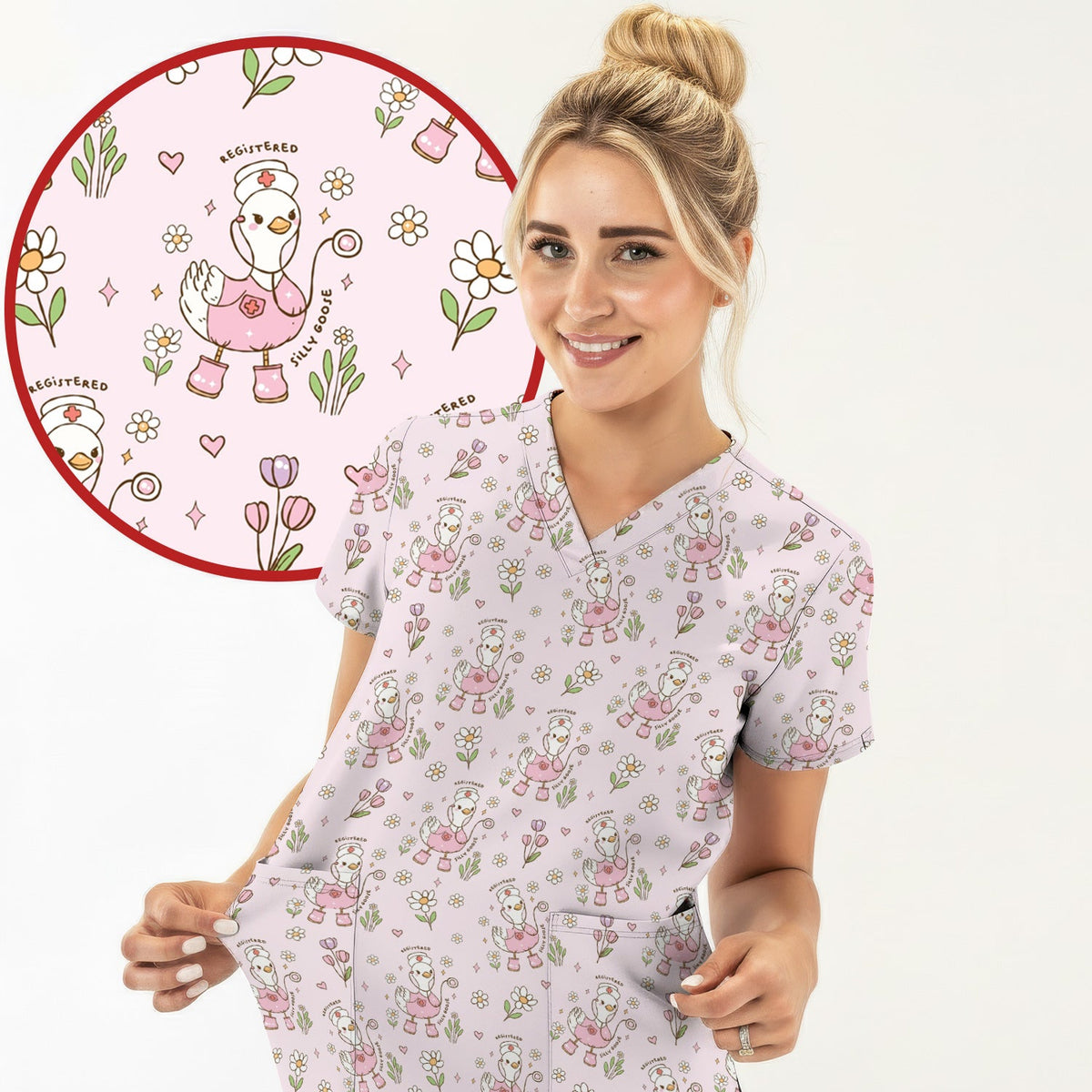 Goose Daisy Nurse Scrub Set