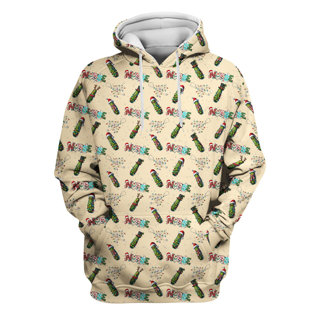 Christmas Pickle Nurse Scrub Top