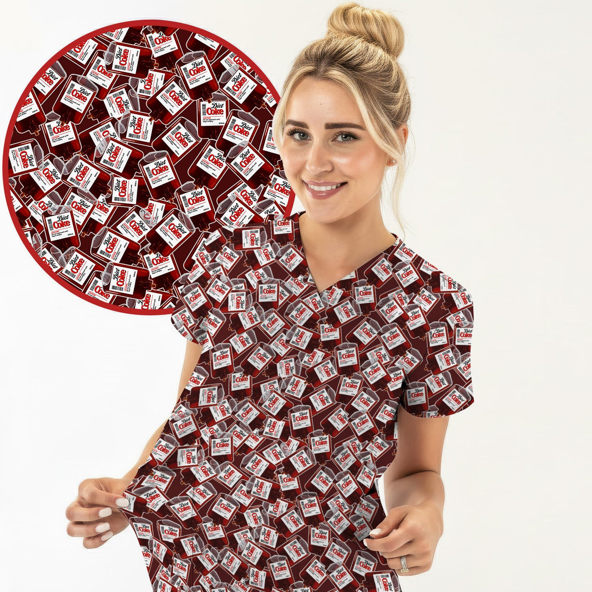 Soda Lover Retro Drink Nurse Scrub Set