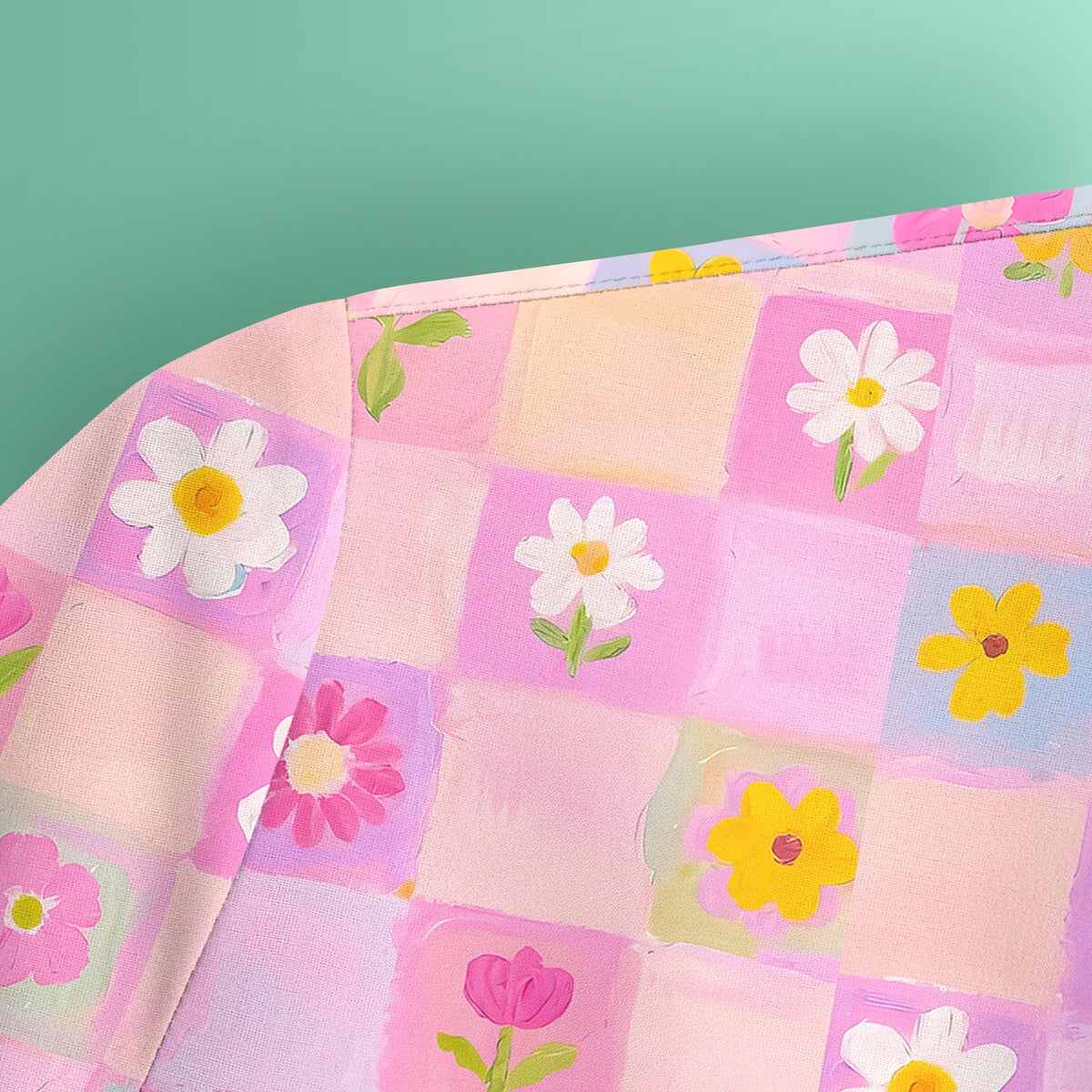 Colorful Mixed Flowers Nurse Scrub Top