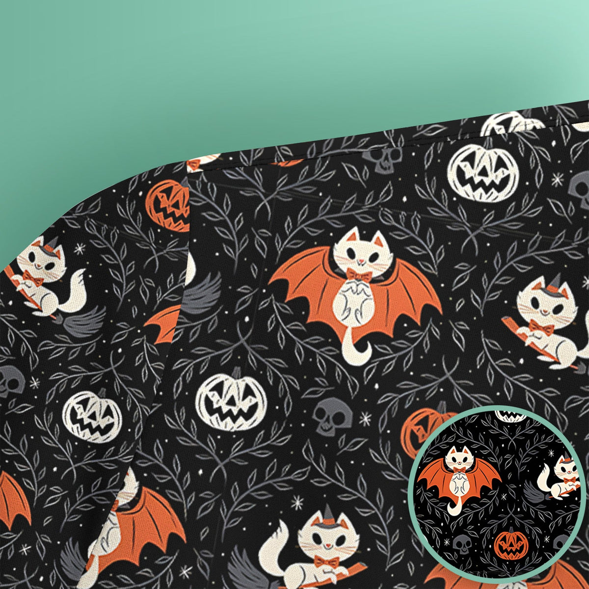 Halloween Vampire Cat Nurse Scrub Top