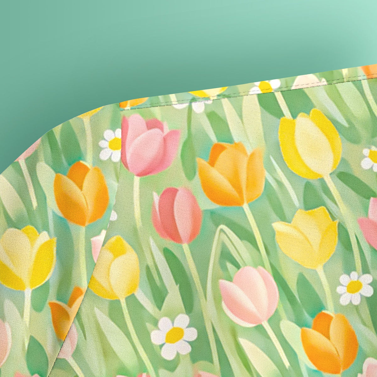 Cheerful Tulip Meadow Nurse Scrub Top