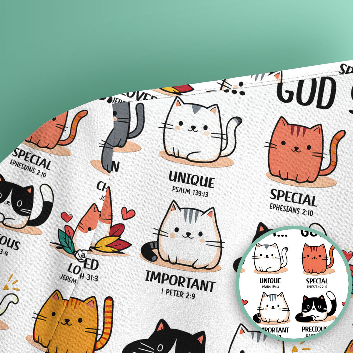 Cat God Says I Am Nurse Scrub Top