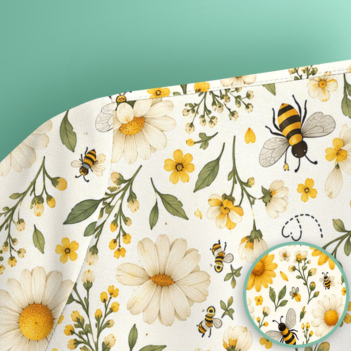 Honey Bee Daisy Nurse Scrub Top
