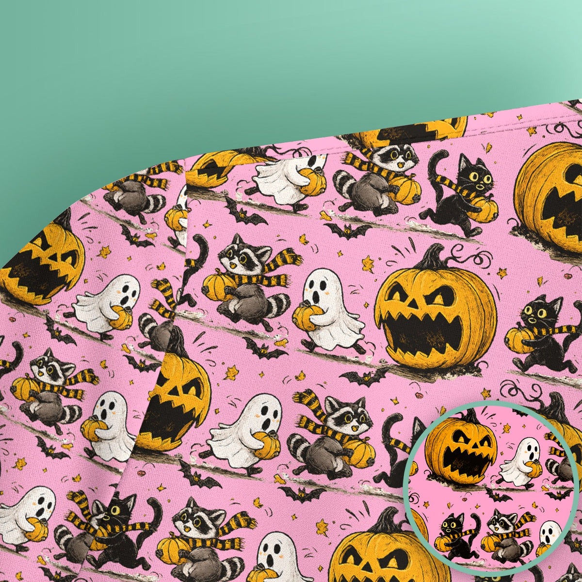 Spooky Woodland Critters Nurse Scrub Top