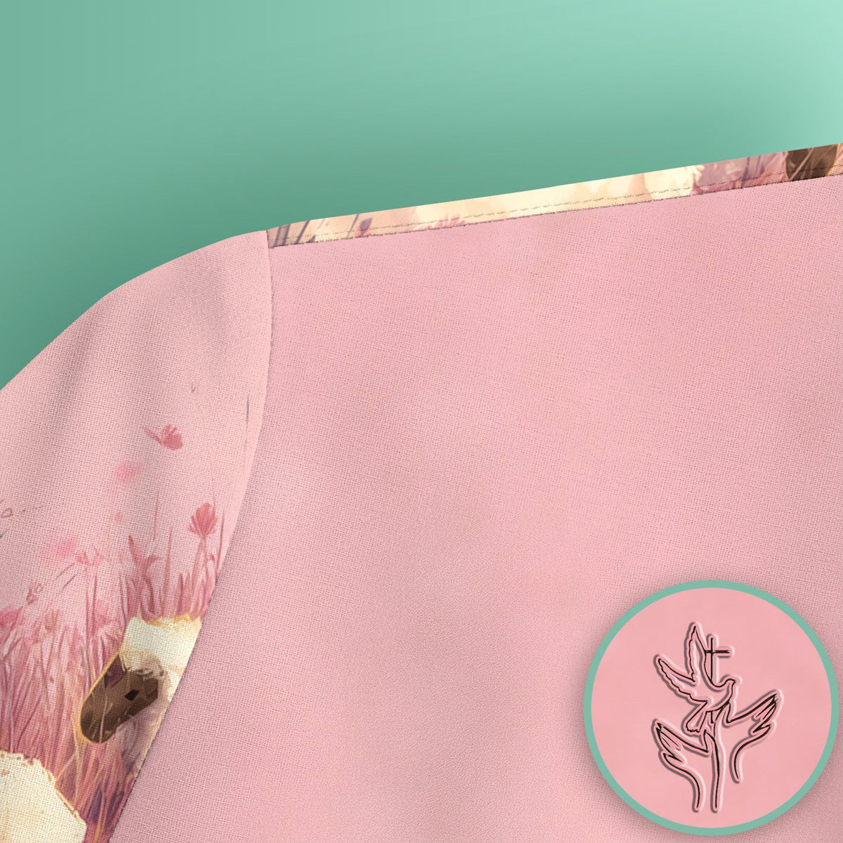 Christian Shepherd With Lambs Nurse Scrub Top