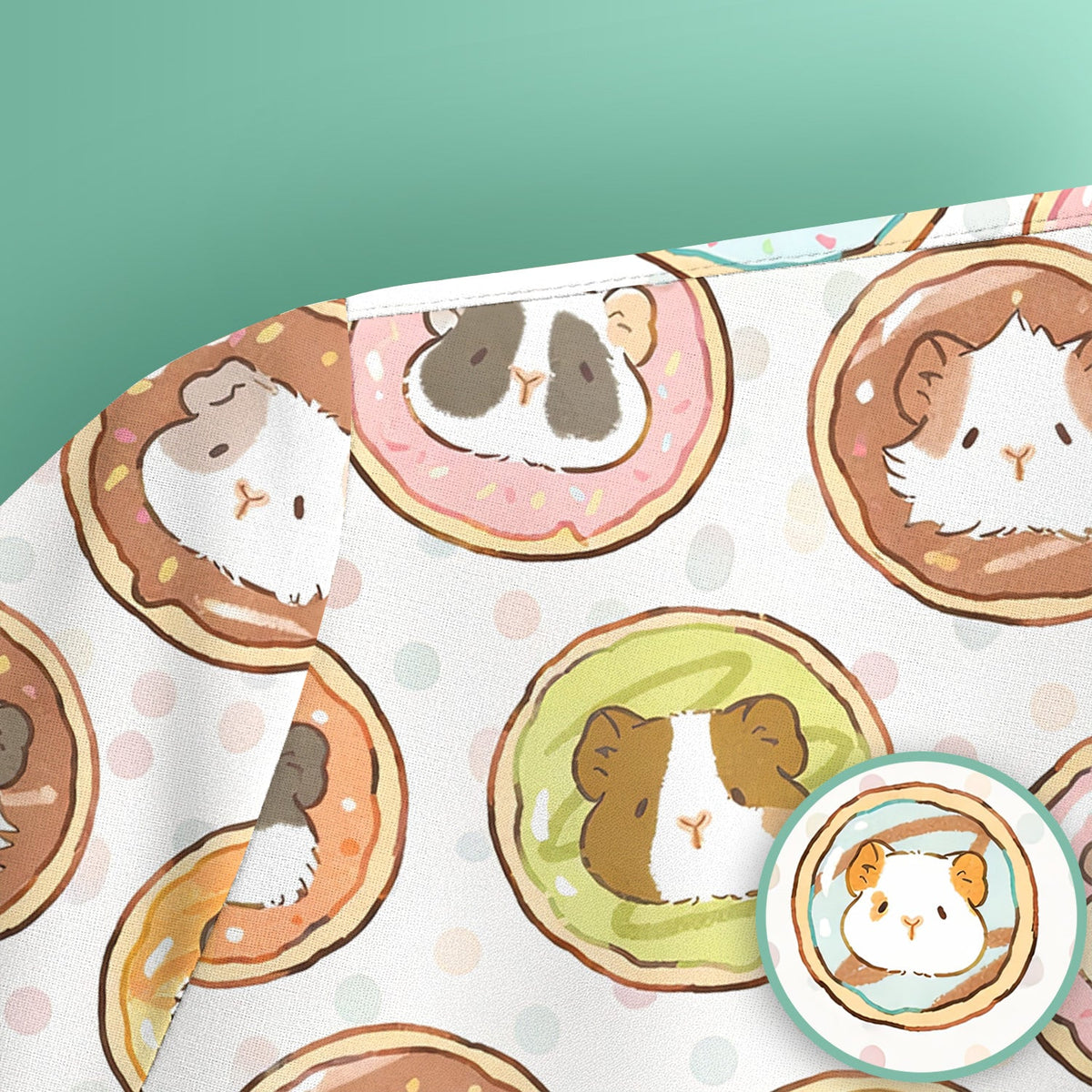 Guinea Pig Donut Nurse Scrub Top