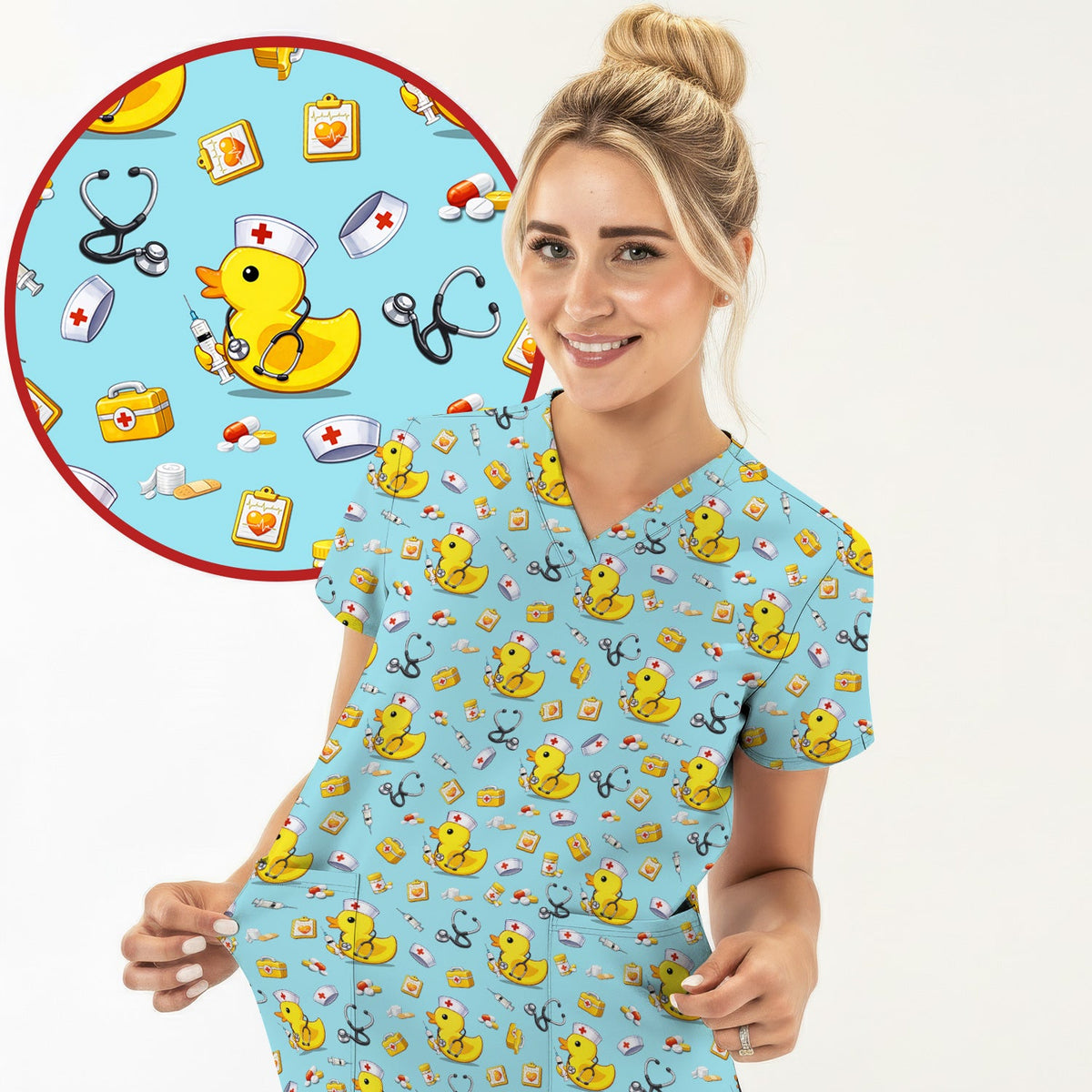 Medical Duck Nurse Scrub Set