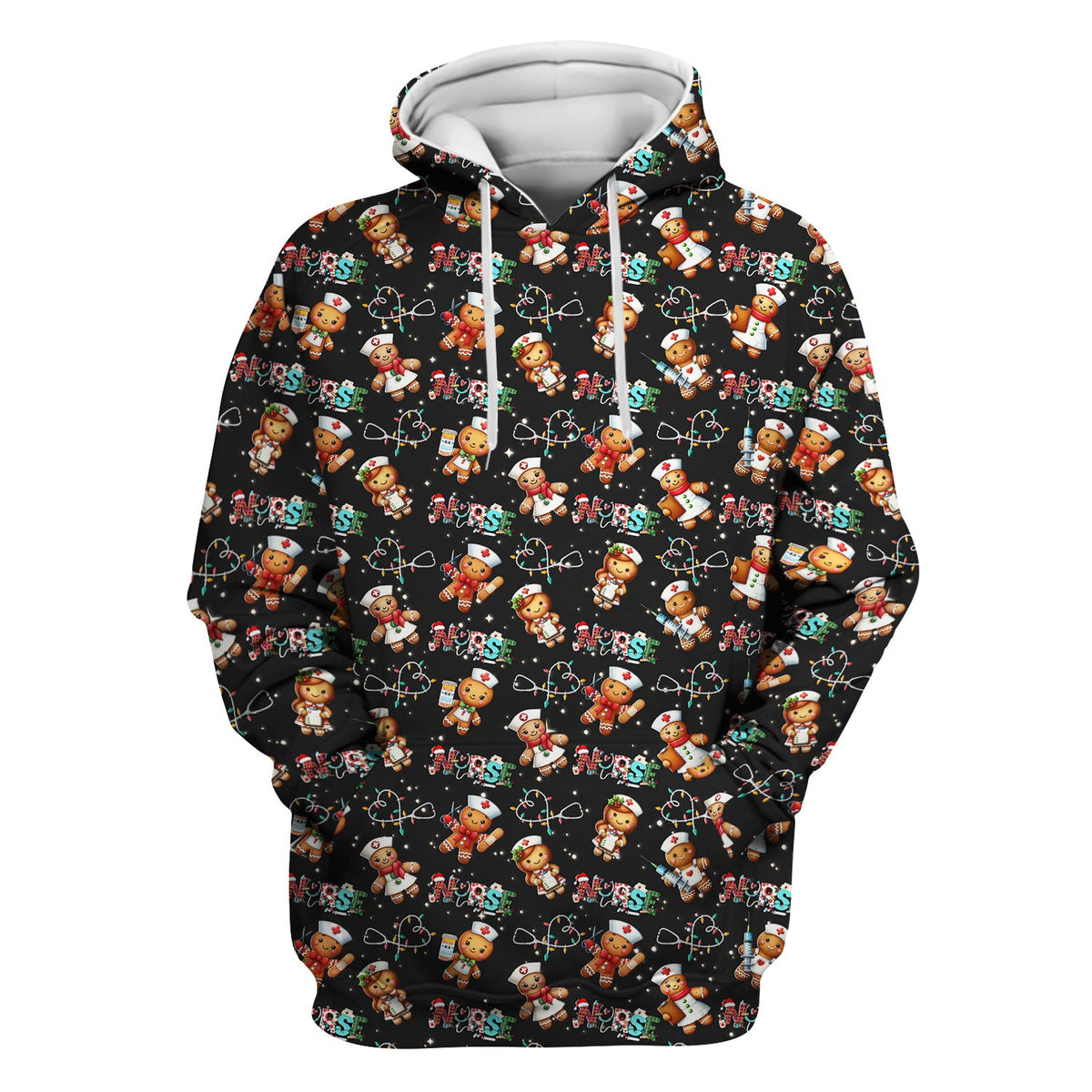 Gingerbread Cookie Nurse Scrub Top - Christmas Gift