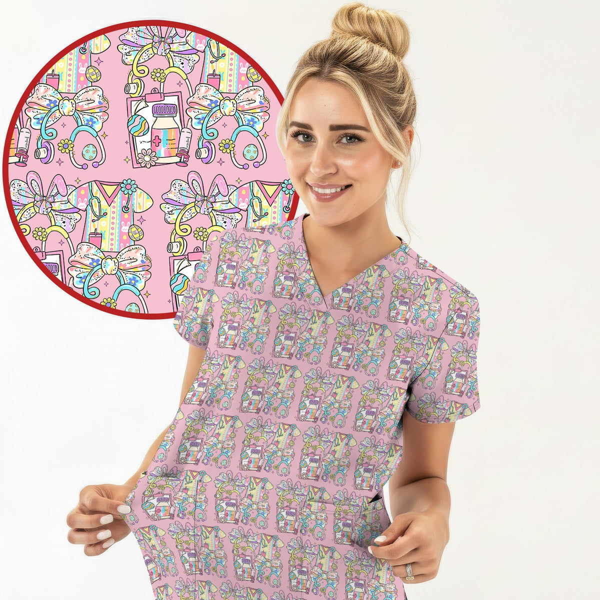 Colorful Nurse Supplies Scrub Set