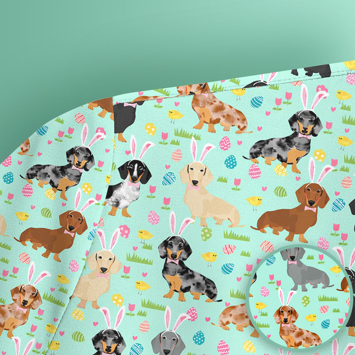 Dachshund Dog Nurse Scrub Top - Easter Gift