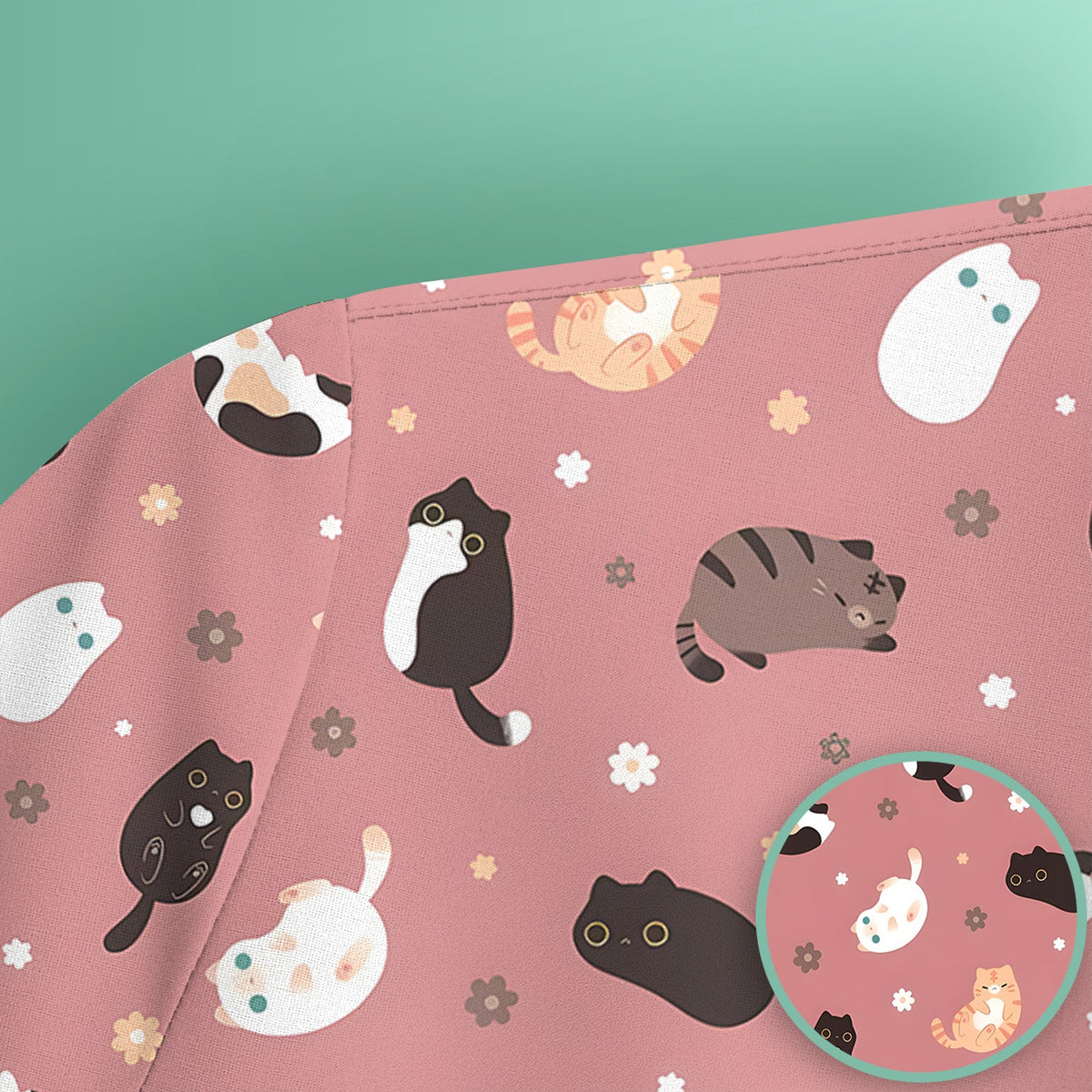 Adorable Kitty Nurse Scrub Top