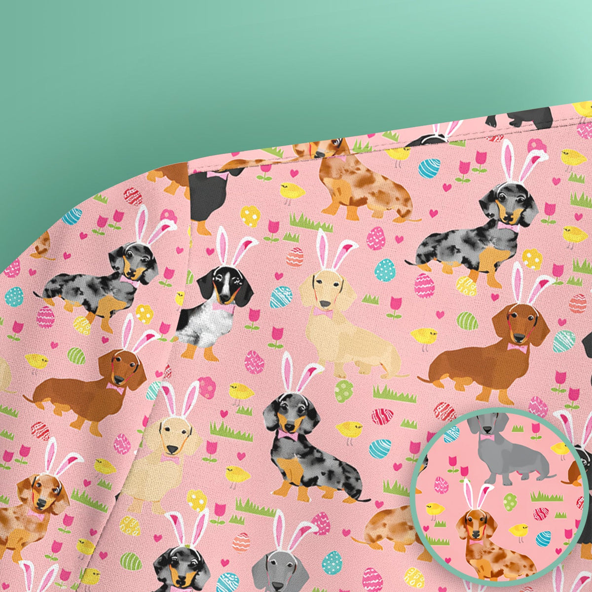 Dachshund Dog Nurse Scrub Top - Easter Gift