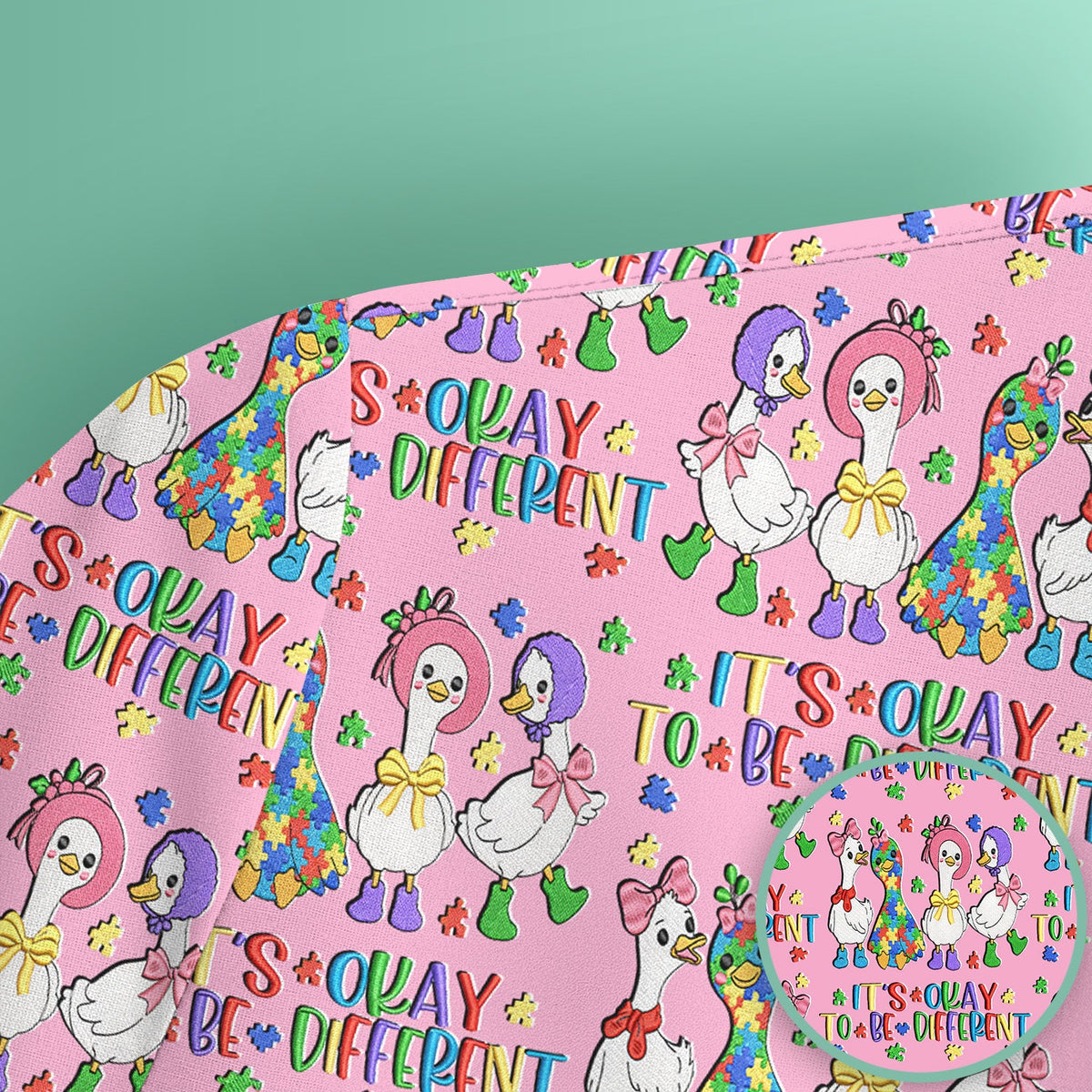 It's Okay To Be Different Duck Nurse Scrub Top
