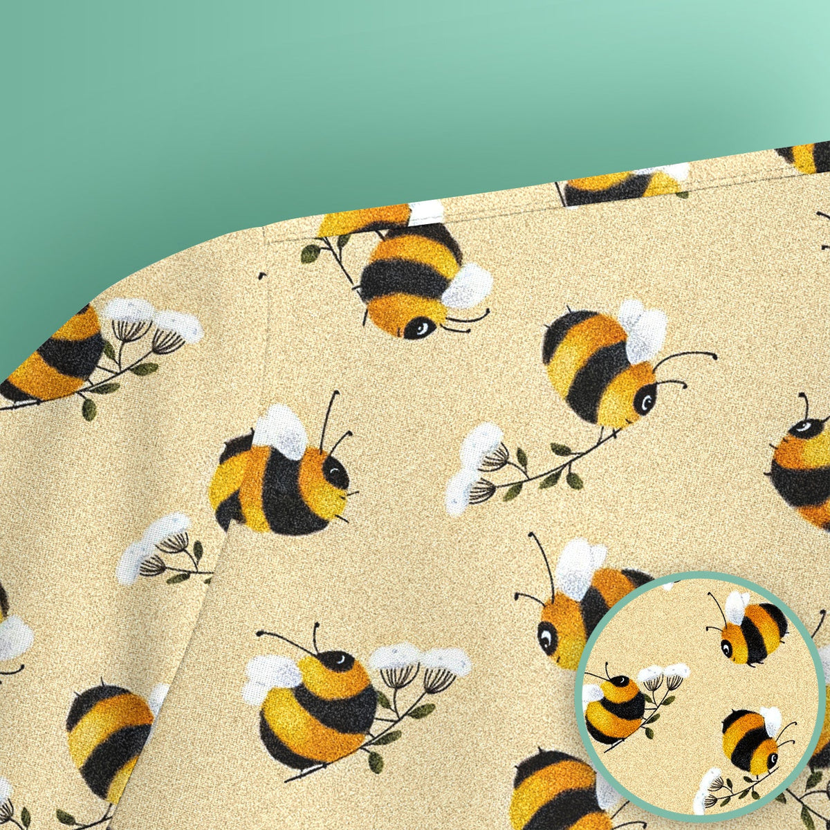 Cute Bumble Bee Blossom Nurse Scrub Top