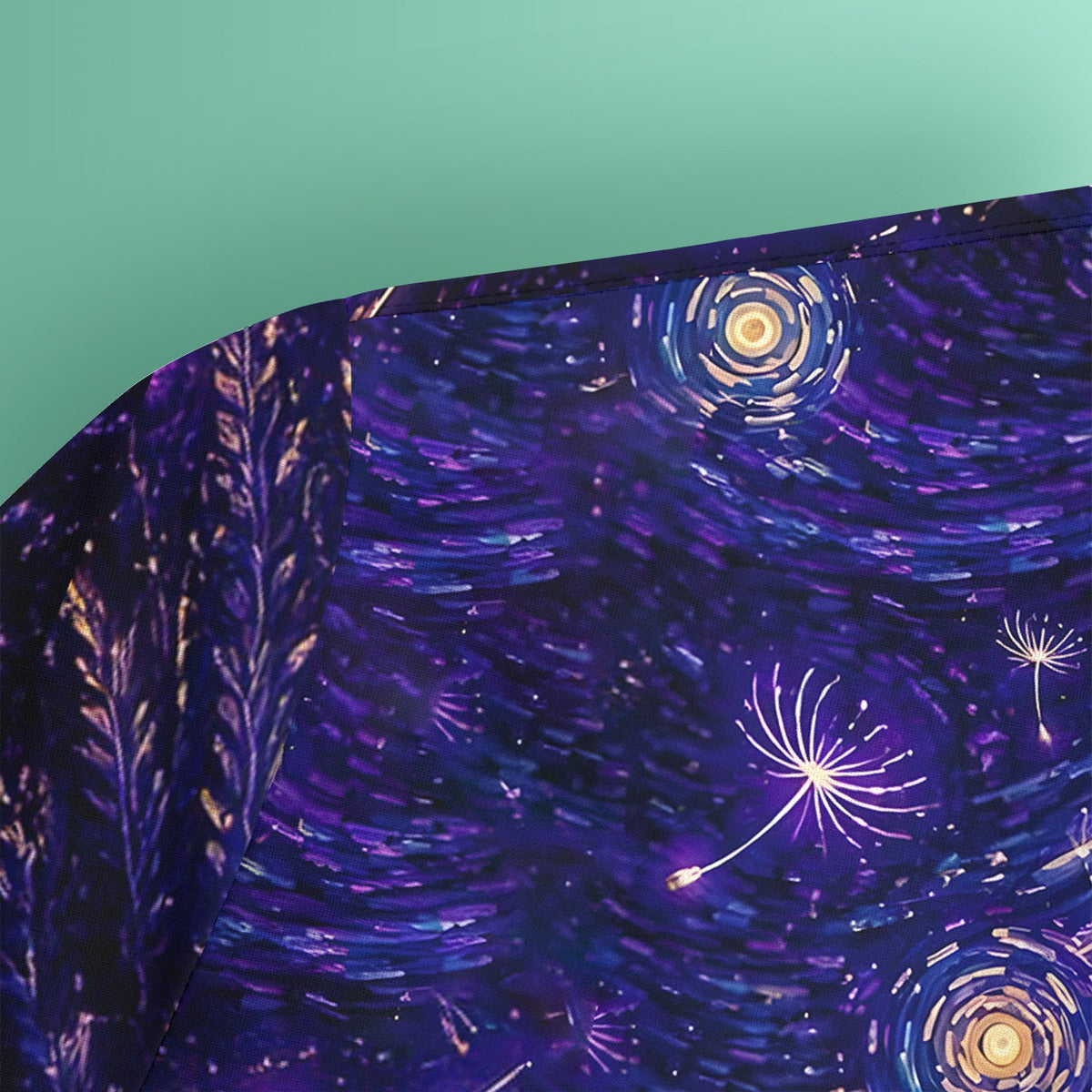 Mystical Black Cat Starry Night Nurse Scrub Top