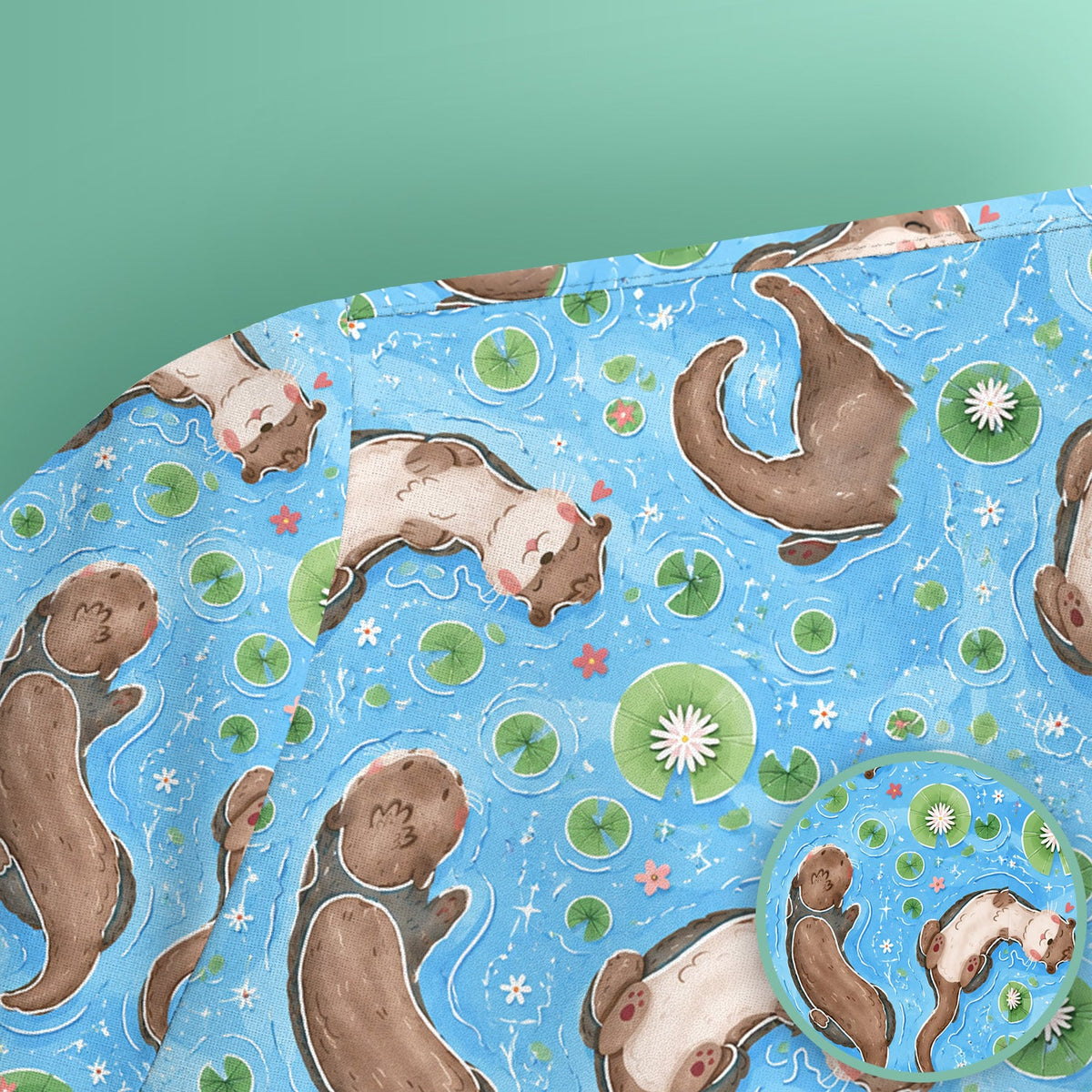 Otter Lily Pond Nurse Scrub Top