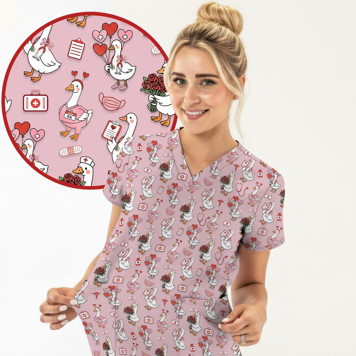 Goose Medical Nurse Scrub Top