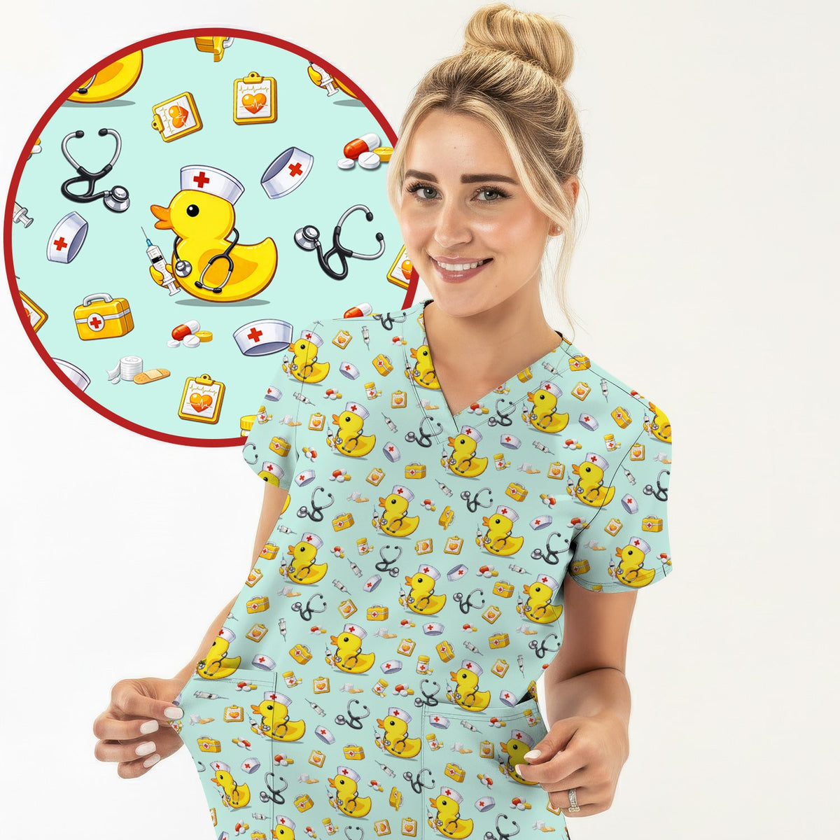Medical Duck Nurse Scrub Set