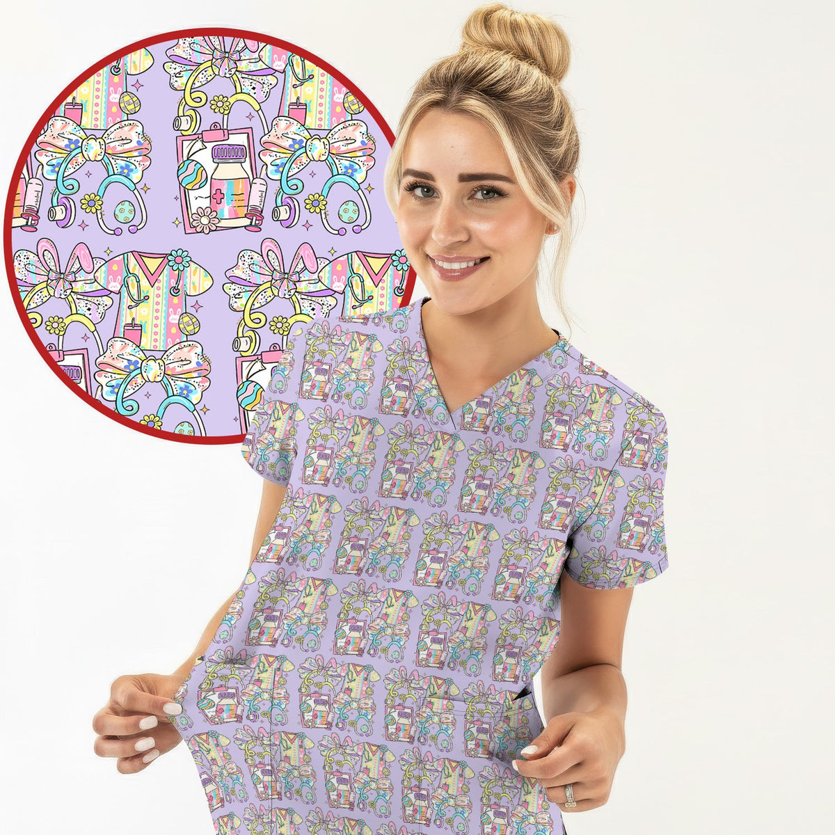 Colorful Nurse Supplies Scrub Set