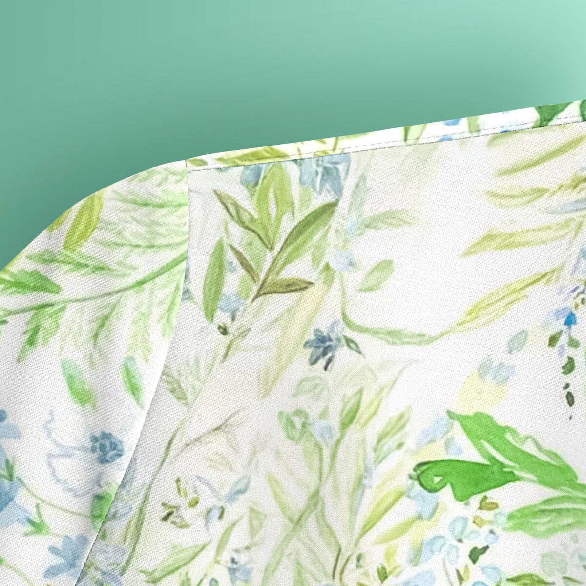 Green Botanical Floral Nurse Scrub Top