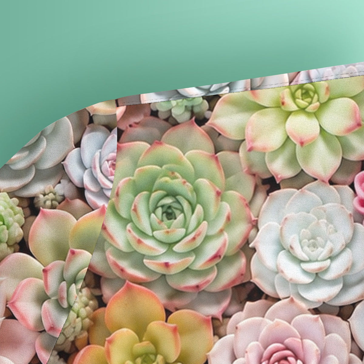 Pastel Succulent Blossom Nurse Scrub Top