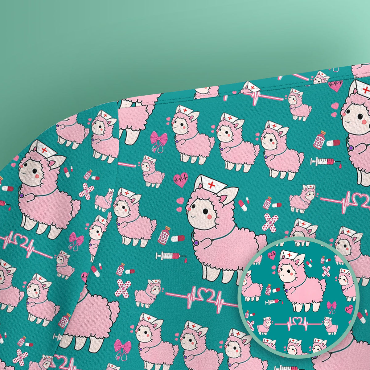 Llama Ain't Got Time For Your Drama Nurse Scrub Top