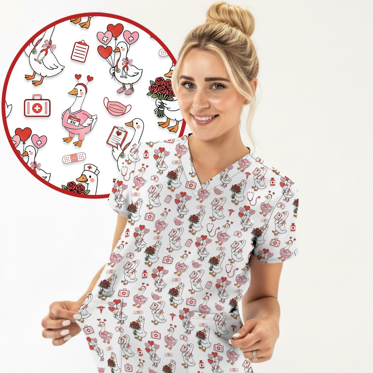 Goose Medical Nurse Scrub Top
