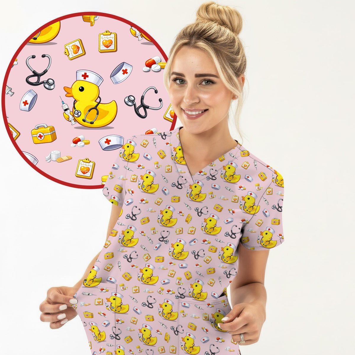 Medical Duck Nurse Scrub Set