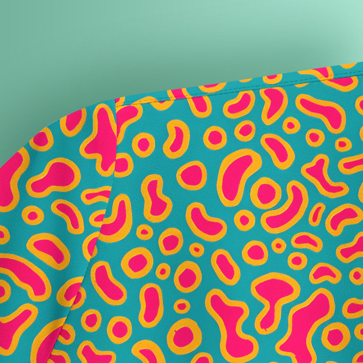Colorful Abstract Leopard Nurse Scrub Top
