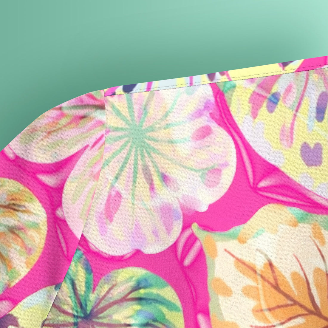 Tropical Colorful Leaf Nurse Scrub Top